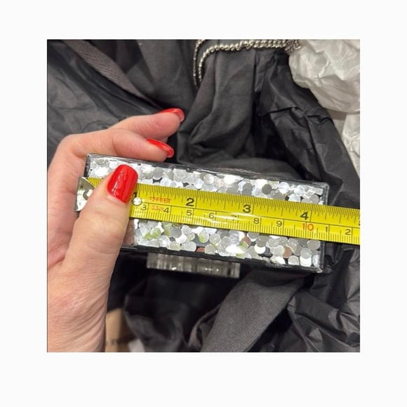 Emilio Pucci Rare Glitter Lucite 3-D Logo Box Clutch/Shoulder Bag - Picture 13 of 16